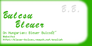 bulcsu bleuer business card